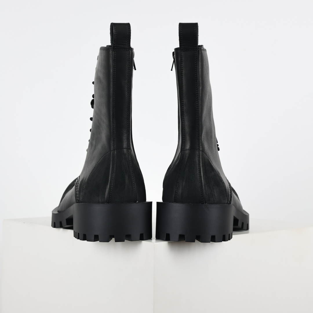 620 巴黎世家BALENCIAGA Men's Leather boots 大头米奇风真皮德比休闲厚底皮鞋