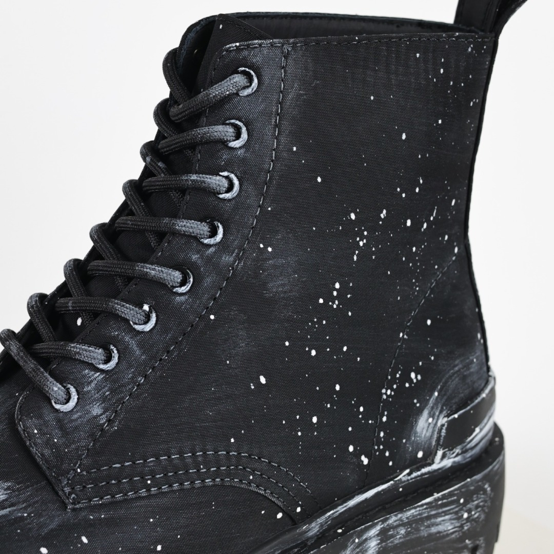 540 泼墨做旧马丁靴 巴黎世家BALENCIAGA Men's Leather boots 大头米奇风真皮德比休闲厚底皮鞋