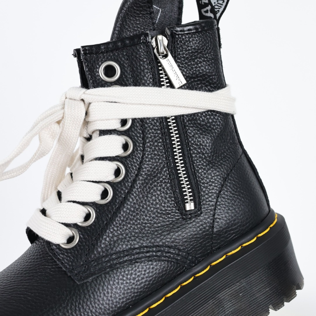 240 Rick Owens x Dr. Martens 1460 Bex Hiking Boots 松高厚底高帮英伦骑士朋克复古机车风粗跟马丁靴