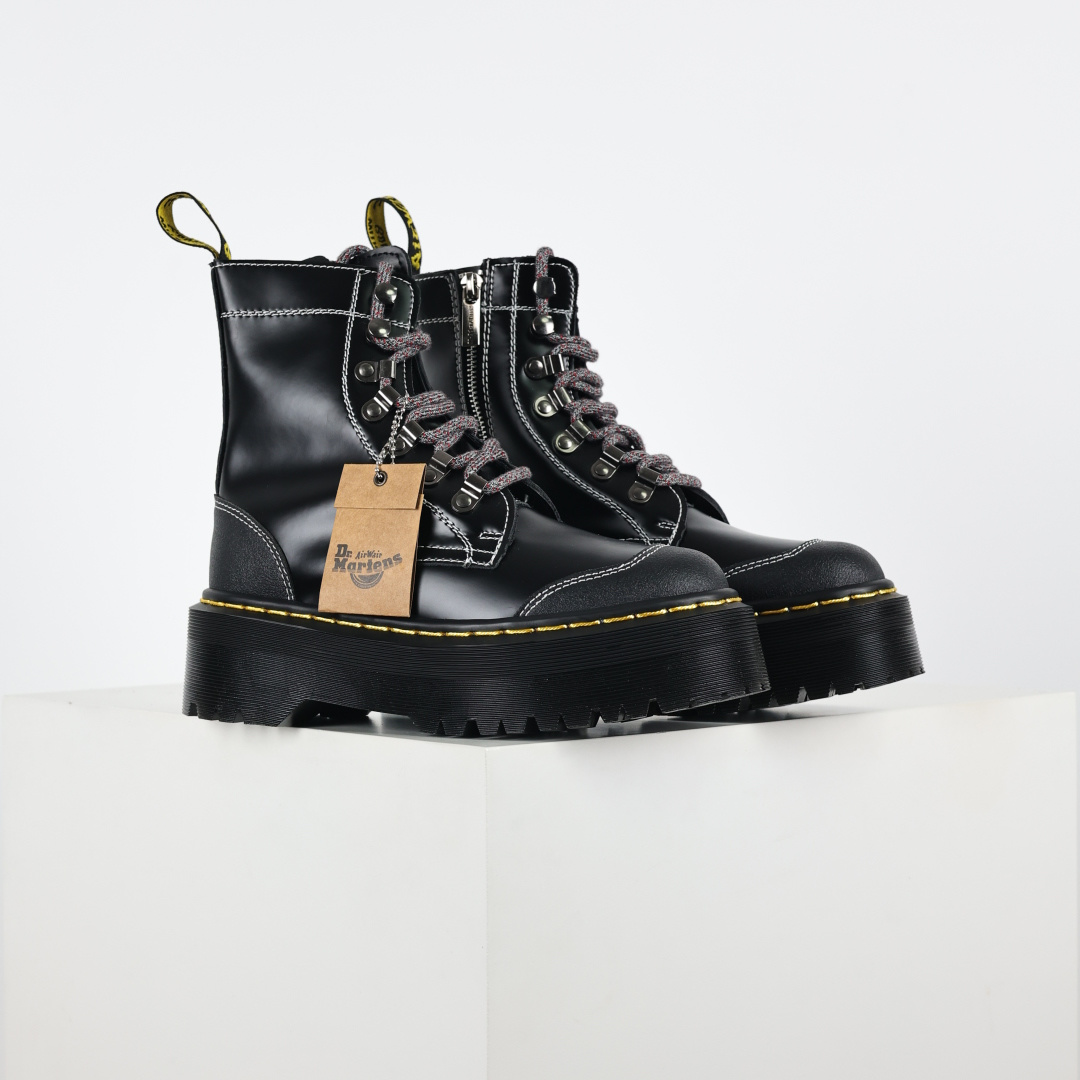 230 Dr martens杨幂同款秋冬拼接马丁靴新款厚底固特异增高短靴马汀博士男女鞋8孔以经典1460马丁靴