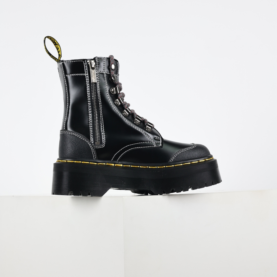 230 Dr martens杨幂同款秋冬拼接马丁靴新款厚底固特异增高短靴马汀博士男女鞋8孔以经典1460马丁靴