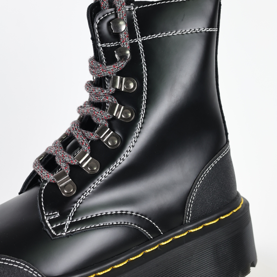 230 Dr martens杨幂同款秋冬拼接马丁靴新款厚底固特异增高短靴马汀博士男女鞋8孔以经典1460马丁靴