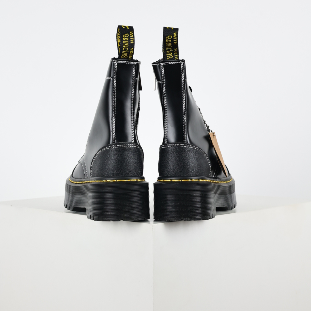 230 Dr martens杨幂同款秋冬拼接马丁靴新款厚底固特异增高短靴马汀博士男女鞋8孔以经典1460马丁靴