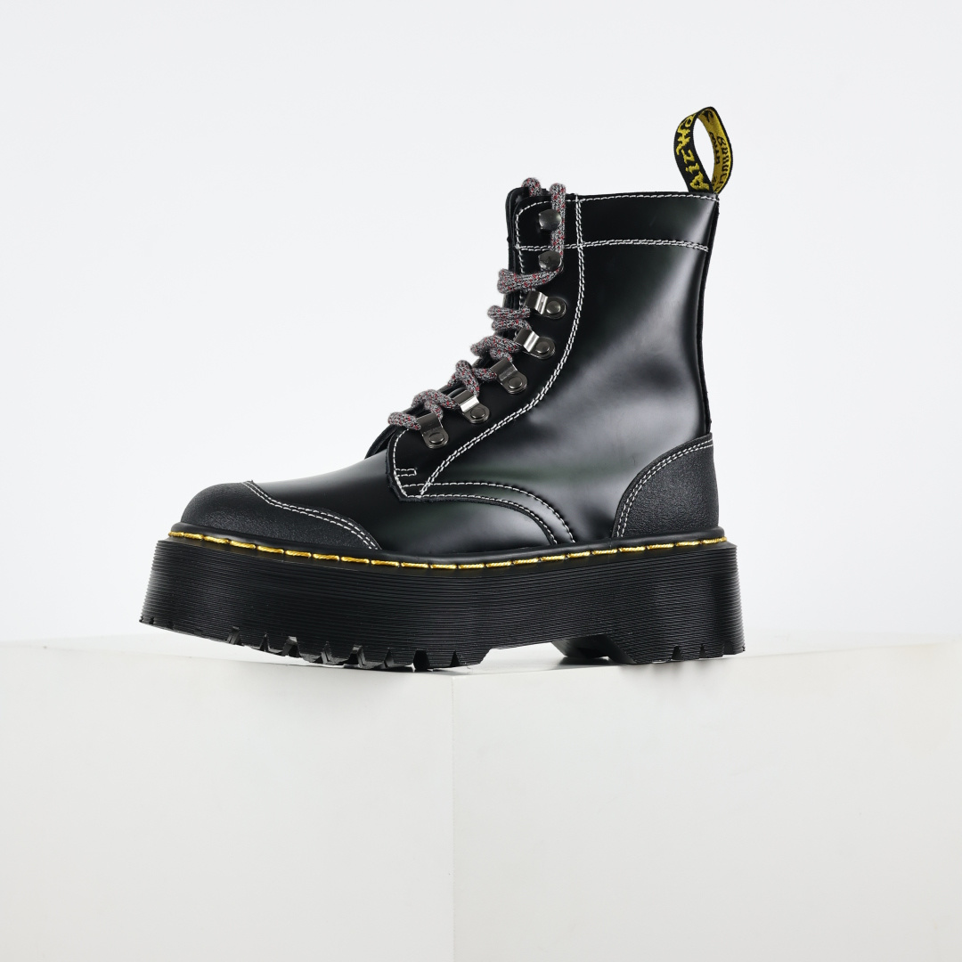 230 Dr martens杨幂同款秋冬拼接马丁靴新款厚底固特异增高短靴马汀博士男女鞋8孔以经典1460马丁靴