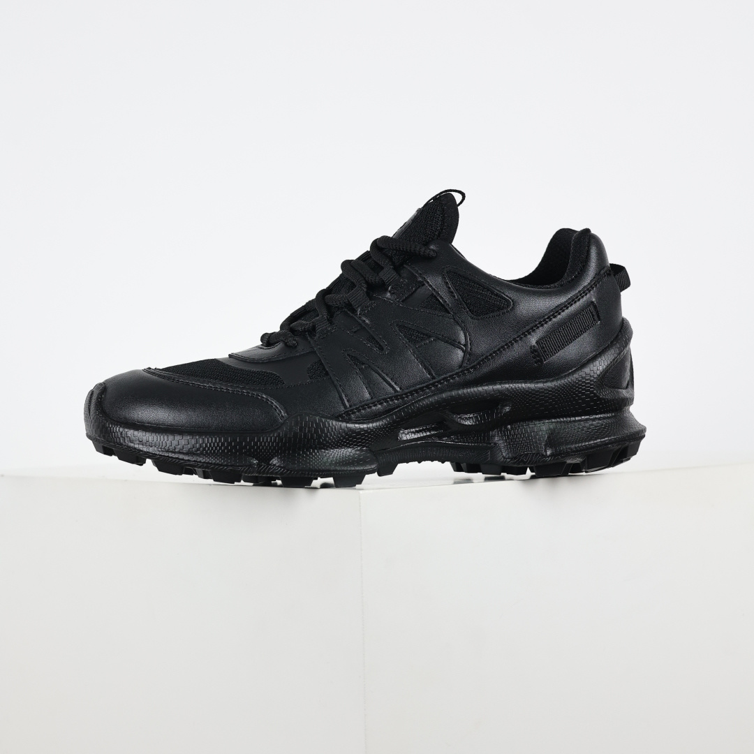 270 Ecco爱步健步系列牛皮透气低帮休闲运动鞋 踪迹黑色