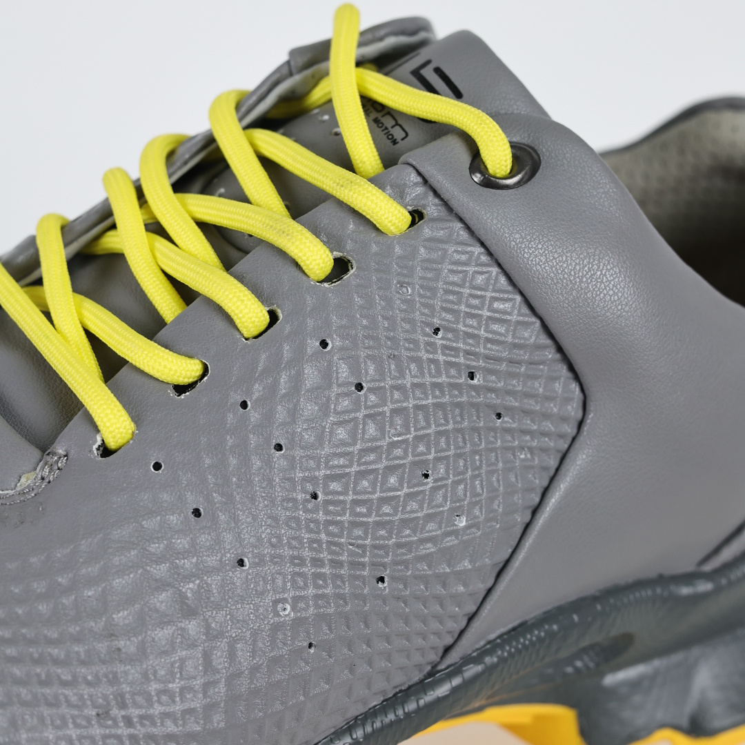 300 Ecco爱步健步系列牛皮透气低帮休闲运动鞋 15周年灰黄