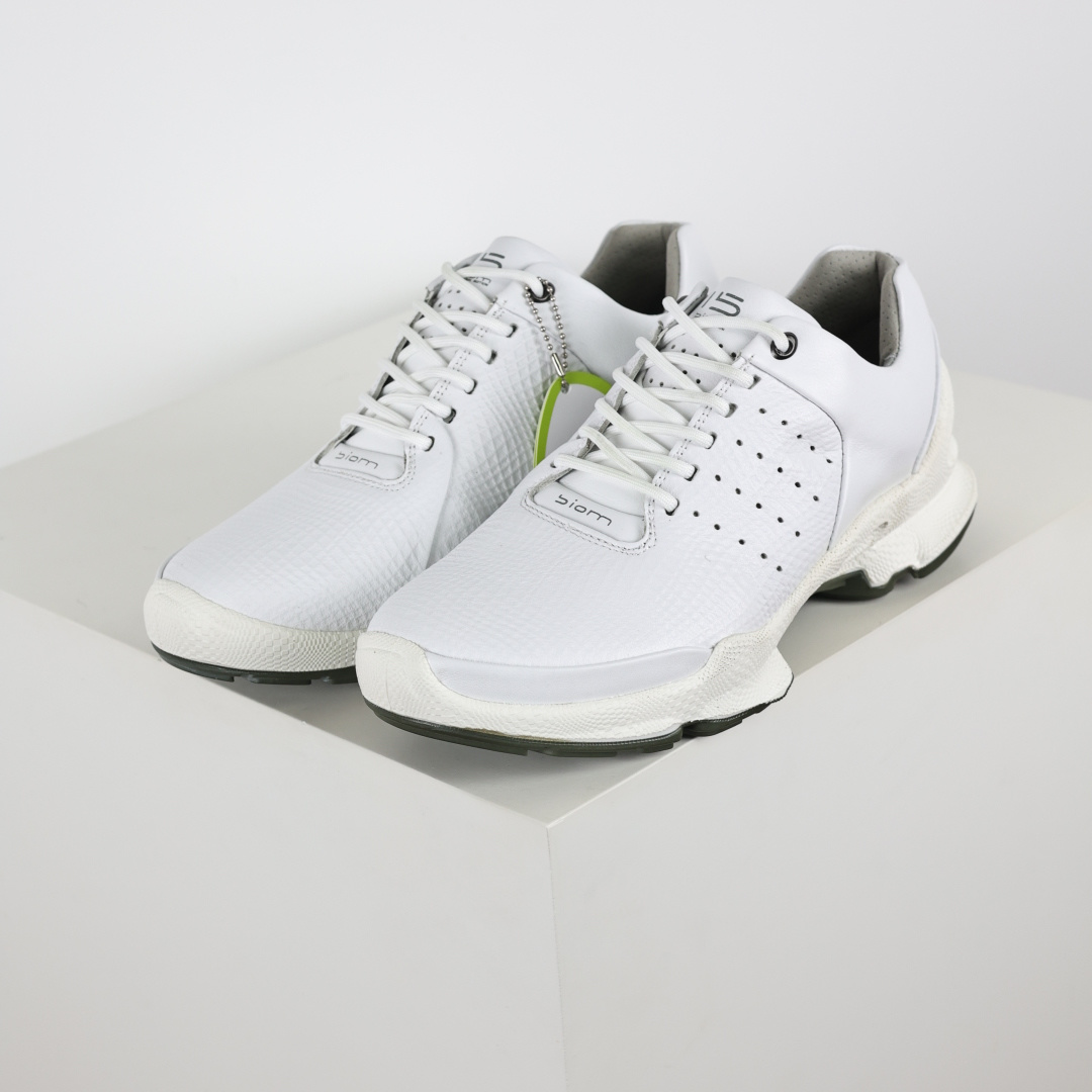 300 Ecco爱步健步系列牛皮透气低帮休闲运动鞋 15周年白色