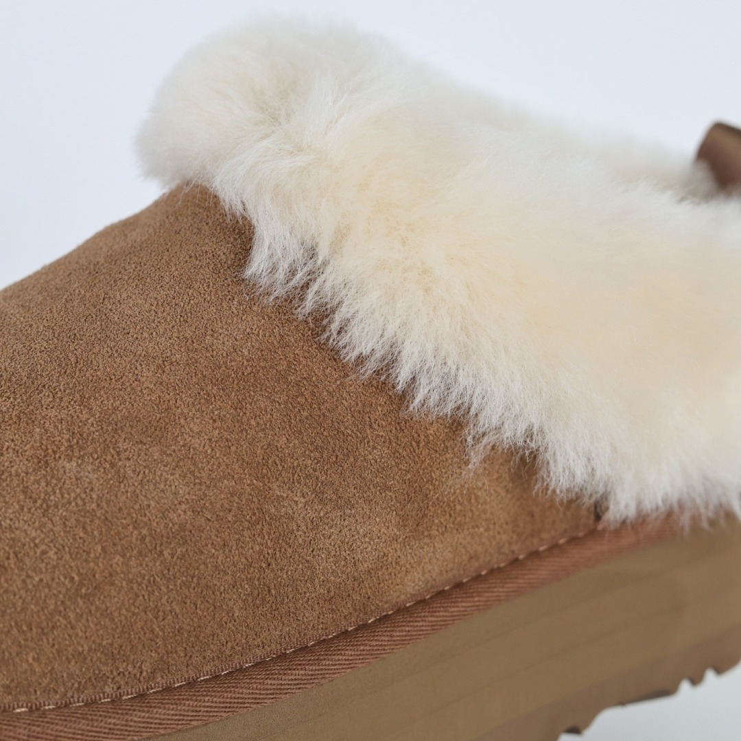X1全网最齐ugg130个配色市面顶级版本 25新款UGG Tazzelle 塔茨勒 4.5cm增高 牛剖层革 时尚舒适 及踝 雪地靴