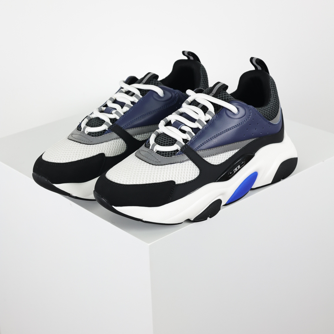 Dior 迪奥B22 男款慢跑时装运动鞋 “黑蓝20”