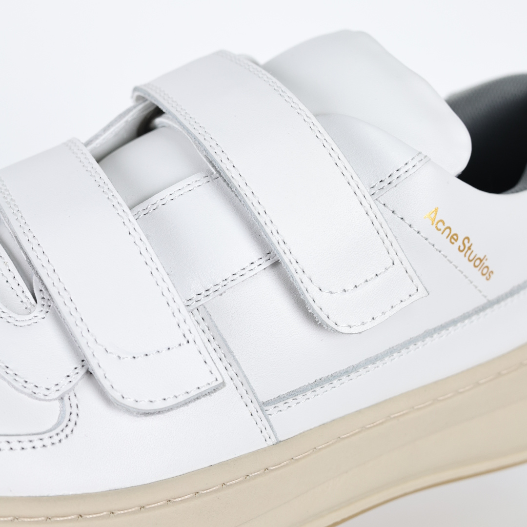 380 海淘专供版 Acne Studios 魔术贴 低帮休闲小白鞋
