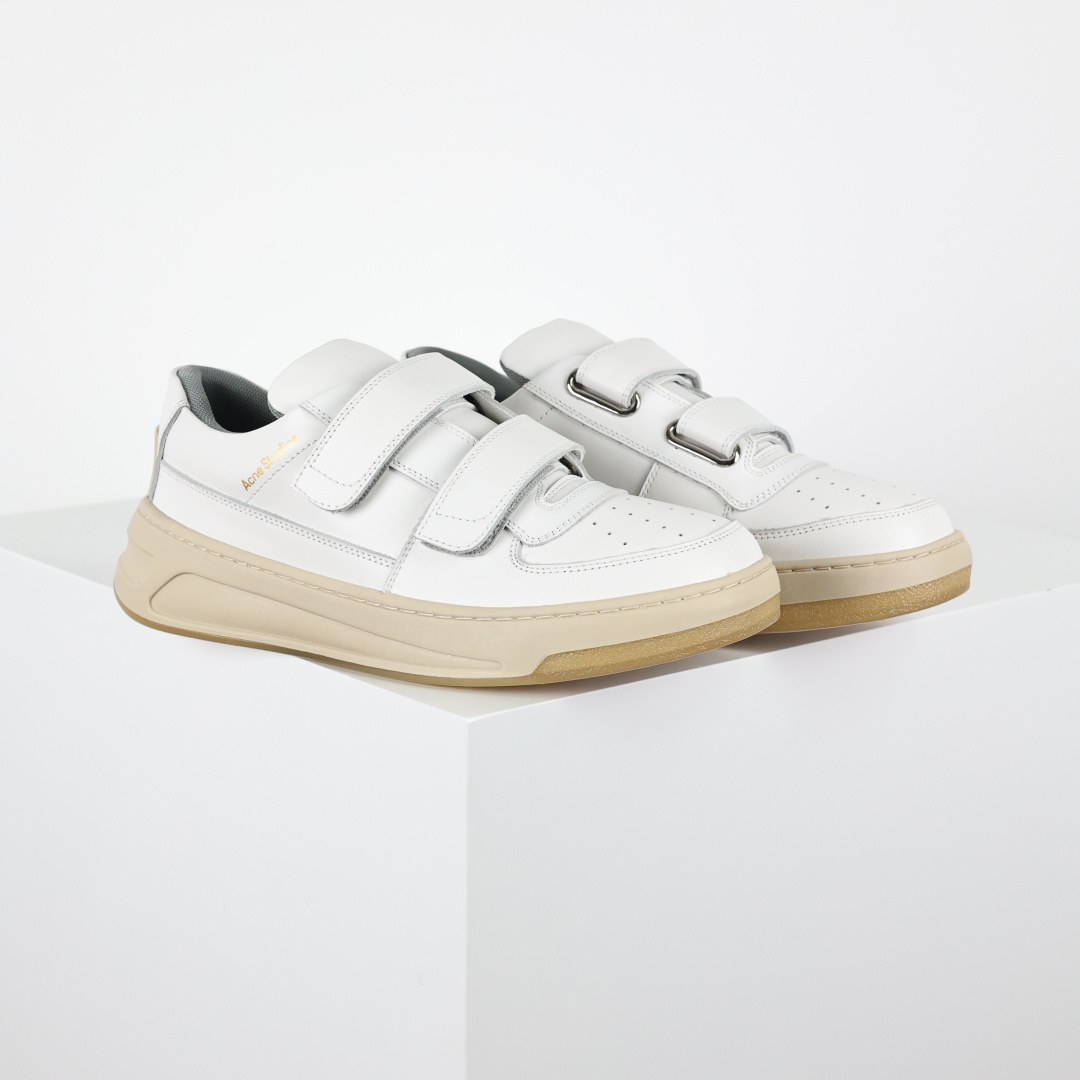 380 海淘专供版 Acne Studios 魔术贴 低帮休闲小白鞋