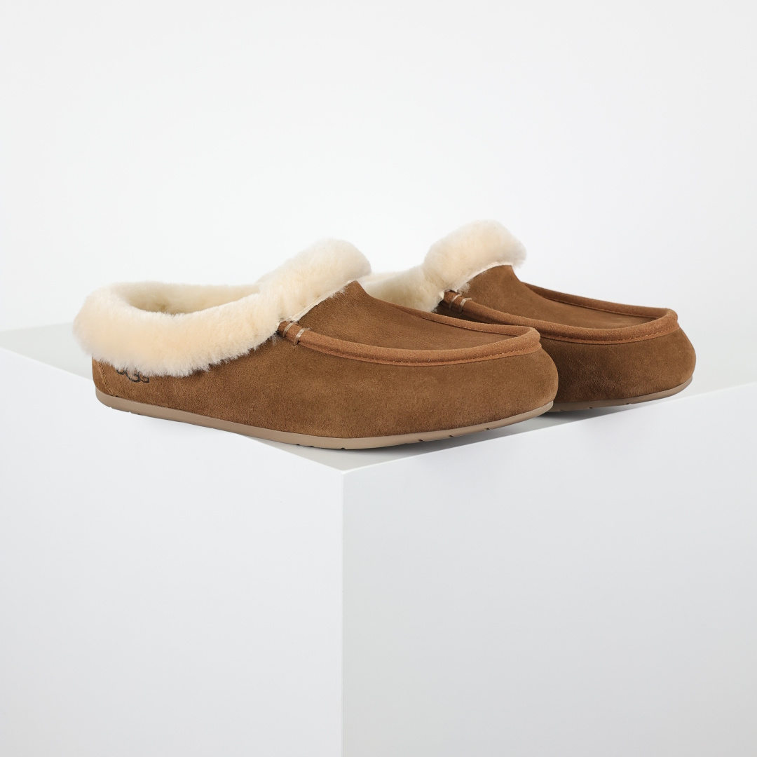 X1 全网最齐 ugg 130个配色 市面顶级版本 UGG 25款 安斯利一脚蹬懒人鞋系列 栗色