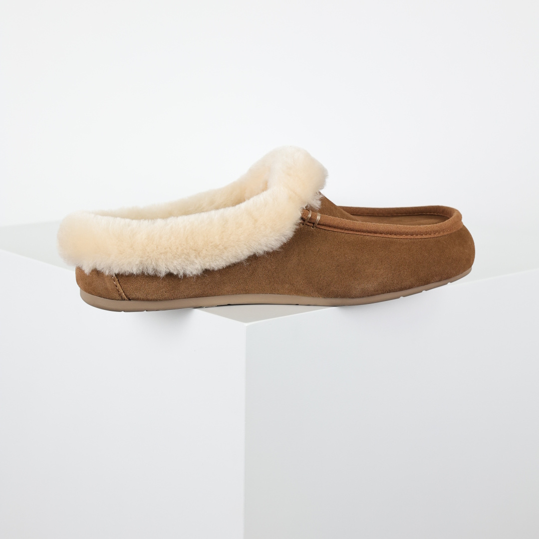 X1 全网最齐 ugg 130个配色 市面顶级版本 UGG 25款 安斯利一脚蹬懒人鞋系列 栗色