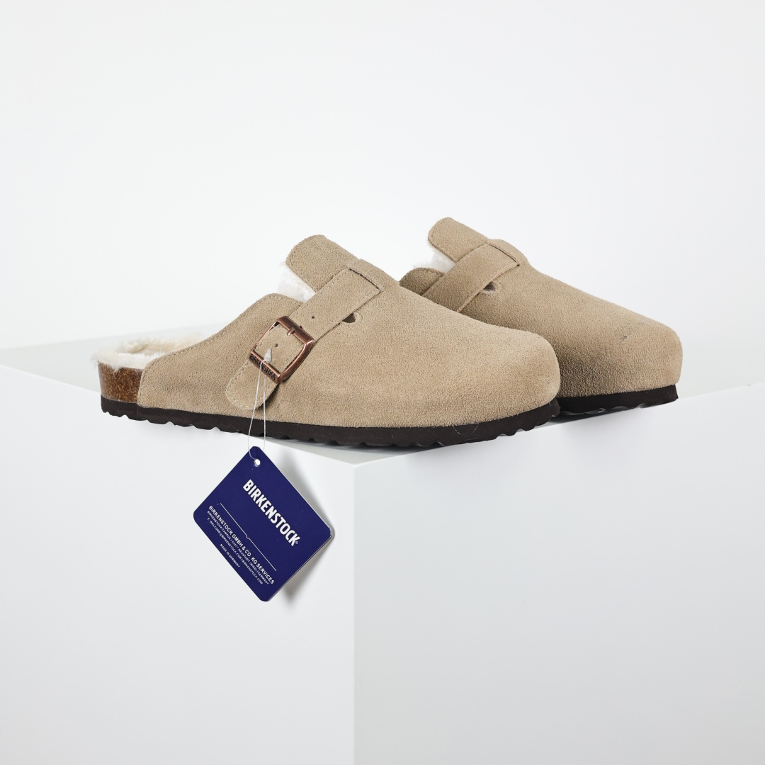 勃肯 懒人拖鞋 博肯Birkenstock Birkenstock LondSuede Leather 伦敦系列包头平底复古软木底休闲拖鞋