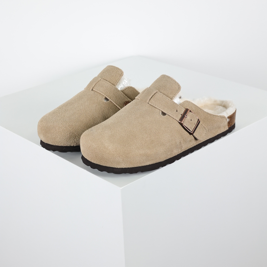 勃肯 懒人拖鞋 博肯Birkenstock Birkenstock LondSuede Leather 伦敦系列包头平底复古软木底休闲拖鞋
