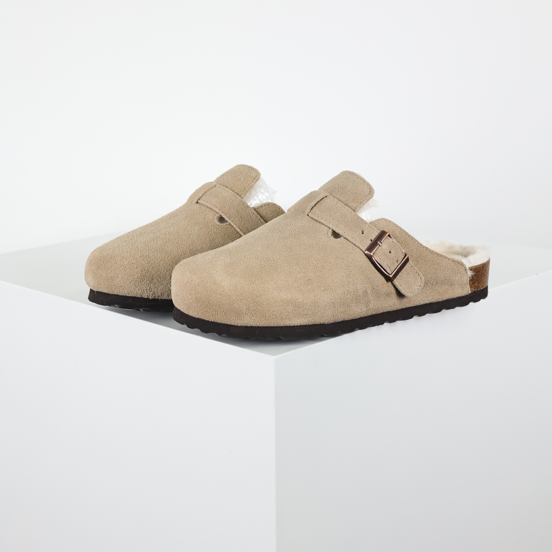 勃肯 懒人拖鞋 博肯Birkenstock Birkenstock LondSuede Leather 伦敦系列包头平底复古软木底休闲拖鞋