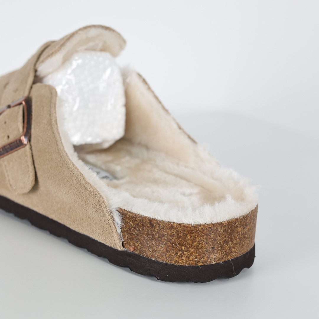 勃肯 懒人拖鞋 博肯Birkenstock Birkenstock LondSuede Leather 伦敦系列包头平底复古软木底休闲拖鞋