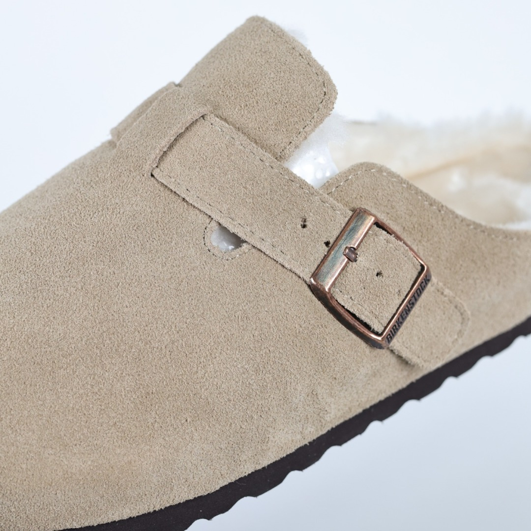 勃肯 懒人拖鞋 博肯Birkenstock Birkenstock LondSuede Leather 伦敦系列包头平底复古软木底休闲拖鞋