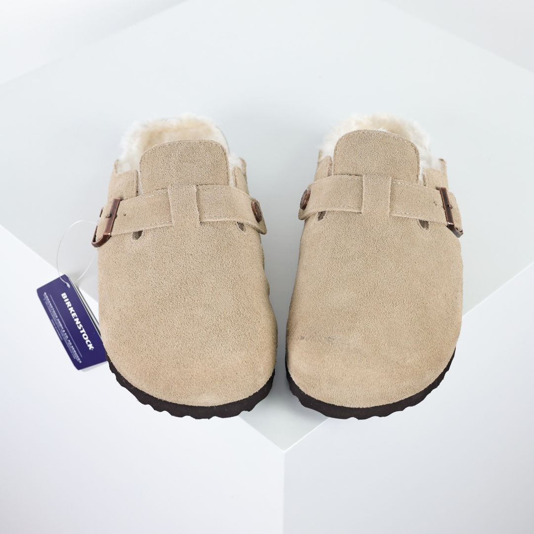 勃肯 懒人拖鞋 博肯Birkenstock Birkenstock LondSuede Leather 伦敦系列包头平底复古软木底休闲拖鞋