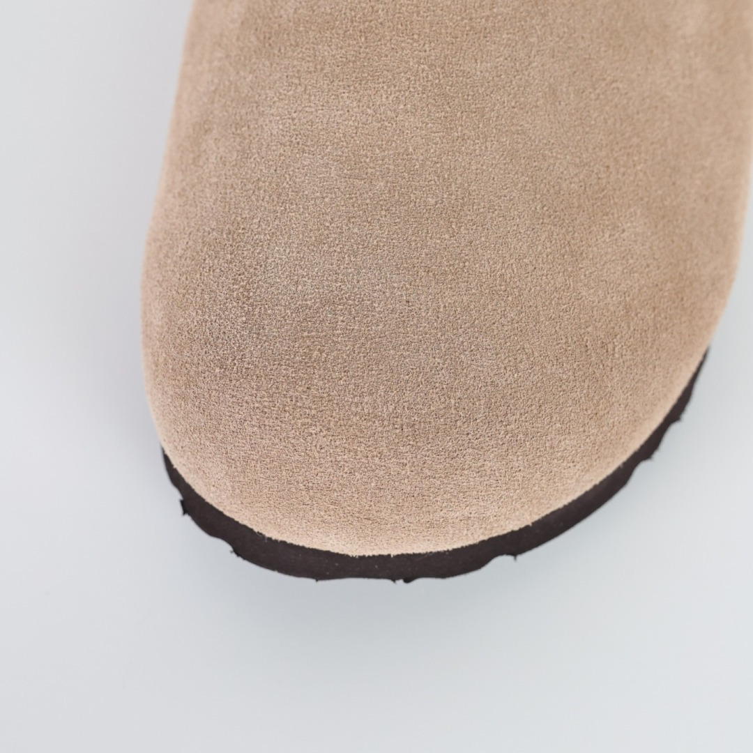 勃肯 加毛懒人拖鞋 博肯Birkenstock Birkenstock LondSuede Leather 伦敦系列包头平底复古软木底休闲拖鞋