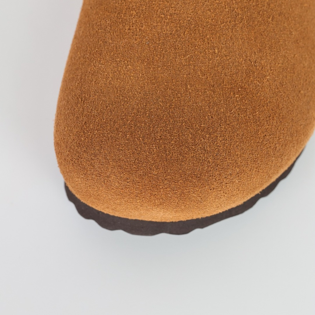 290 勃肯栗色 全包式懒人加毛单鞋 博肯Birkenstock Birkenstock London Suede Leather 伦敦系列包头平底复古软木底休闲单鞋