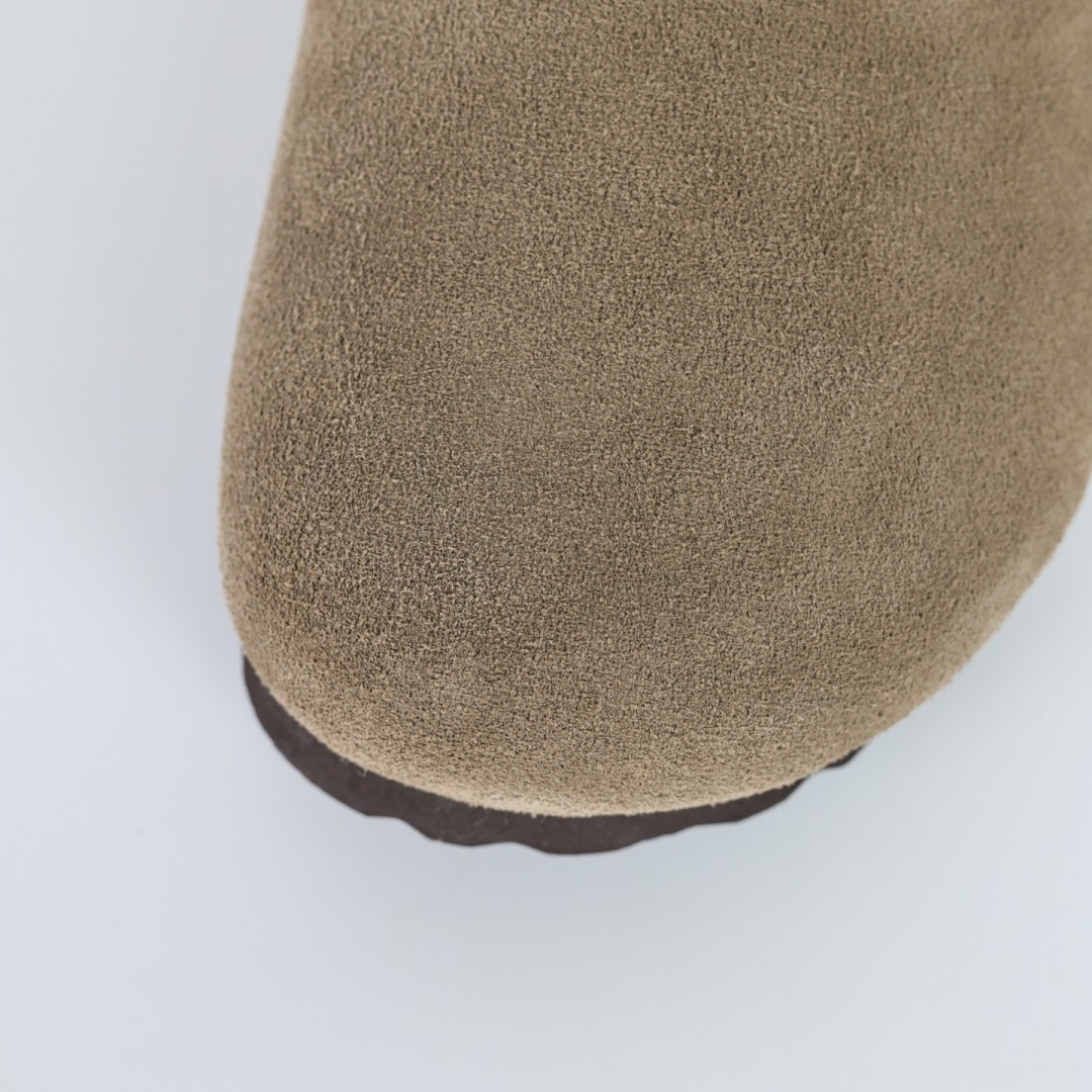 280 勃肯Birkenstock 勃肯懒人棕色加毛半拖Birkenstock London Suede Leather 伦敦系列包头平底复古软木底休闲半拖