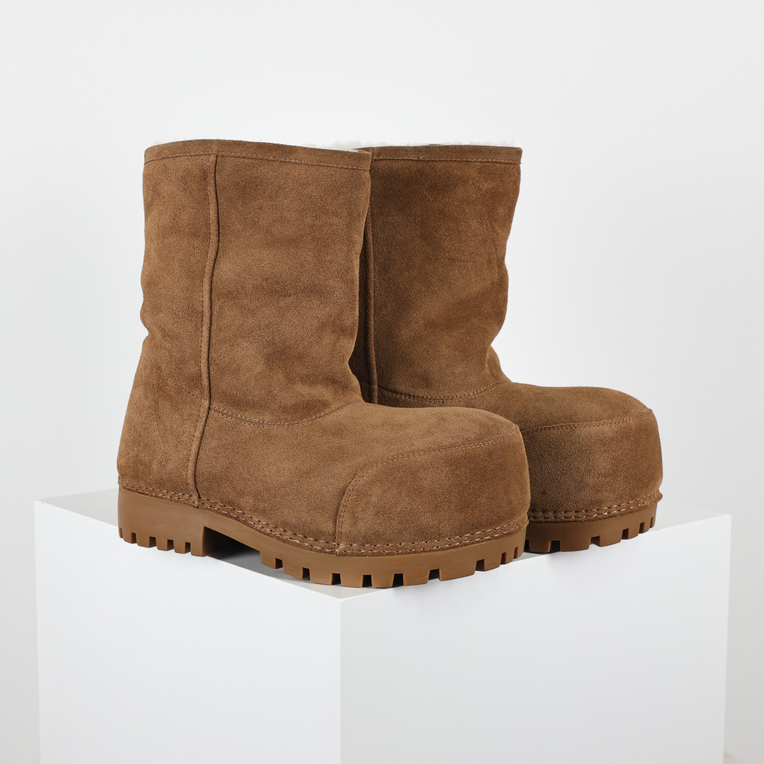 巴黎世家BLCG FW24 SKIWEARbalenciaga 滑雪鞋 内里保暖低筒雪地靴---美拉德棕色