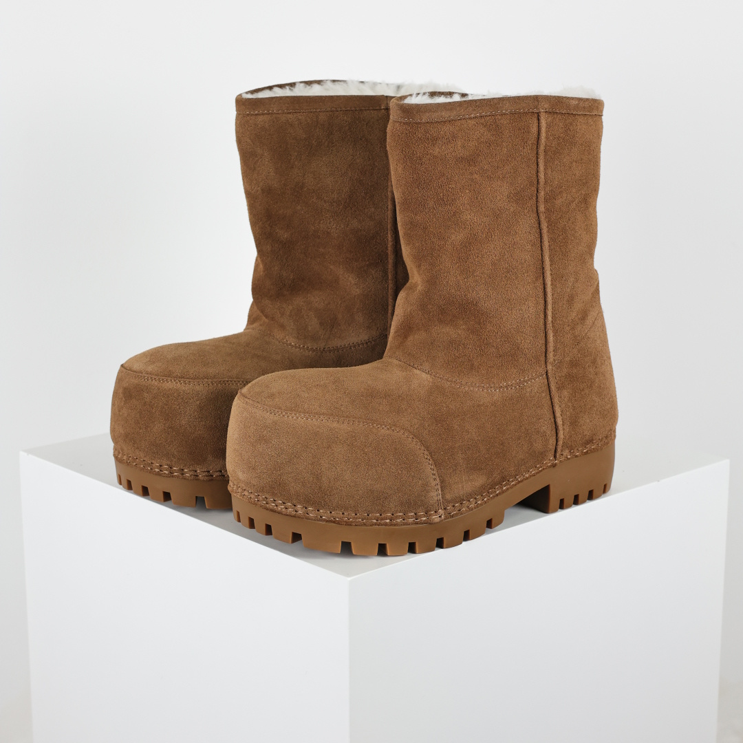 巴黎世家BLCG FW24 SKIWEARbalenciaga 滑雪鞋 内里保暖低筒雪地靴---美拉德棕色