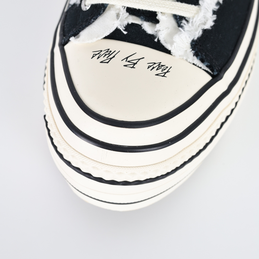 VESSEL G.O.P. Low解构重叠厚底软木低帮百搭增高帆布硫化板鞋