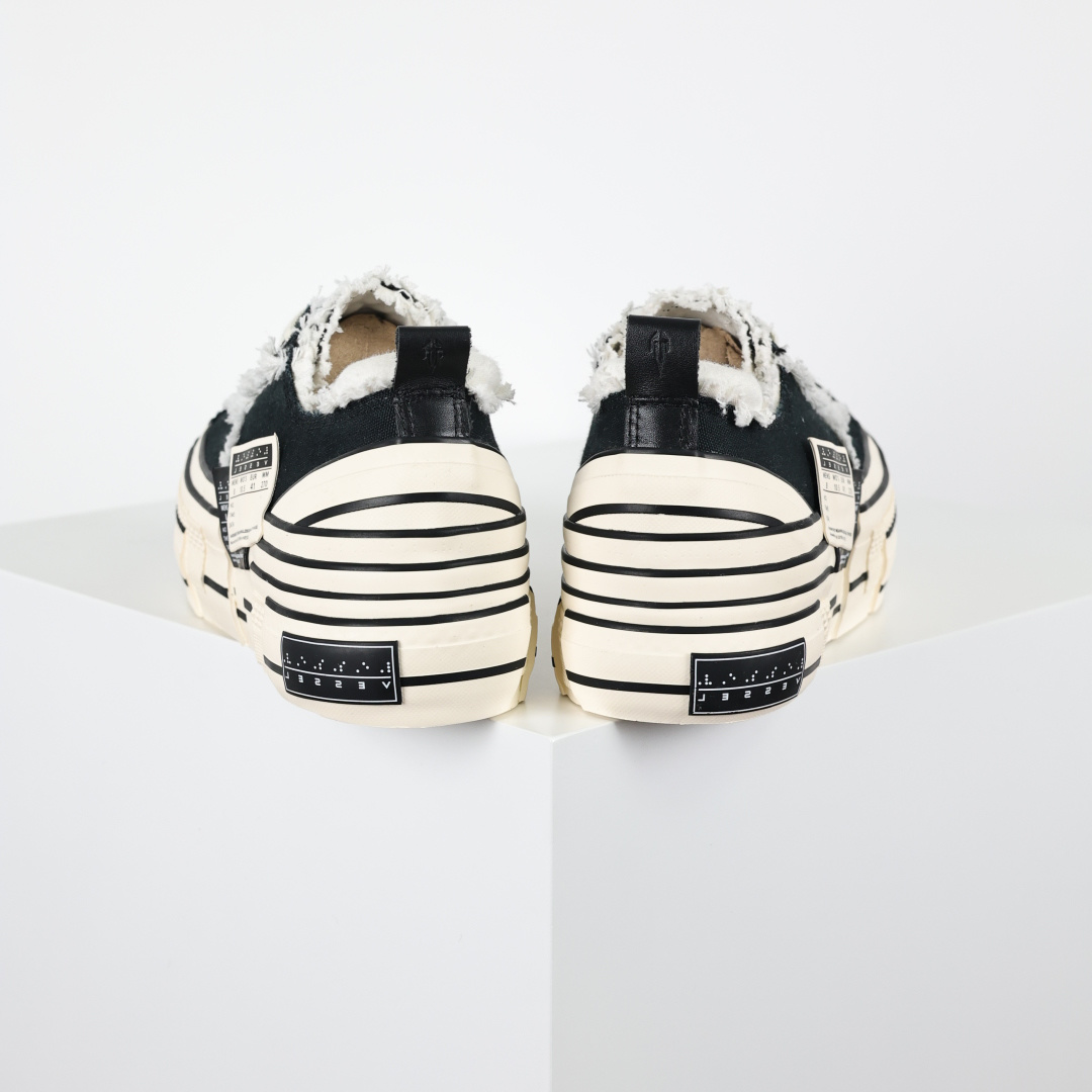 VESSEL G.O.P. Low解构重叠厚底软木低帮百搭增高帆布硫化板鞋