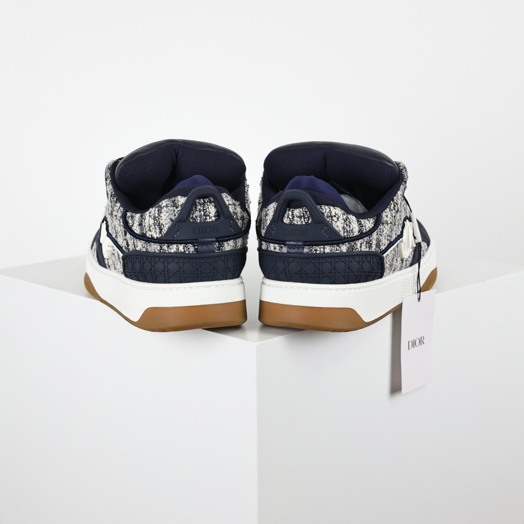 X1 纯原顶级版本 原版开发 ERL x DIOR迪奥 B9S 皮革 藤格纹 花卉图案刺绣 时尚板鞋 男款 黑色 X1 纯原顶级版本 原版开发 ERL x DIOR迪奥 B9S 皮革 藤格纹 花卉图案刺绣 时尚板鞋 男款 黑色