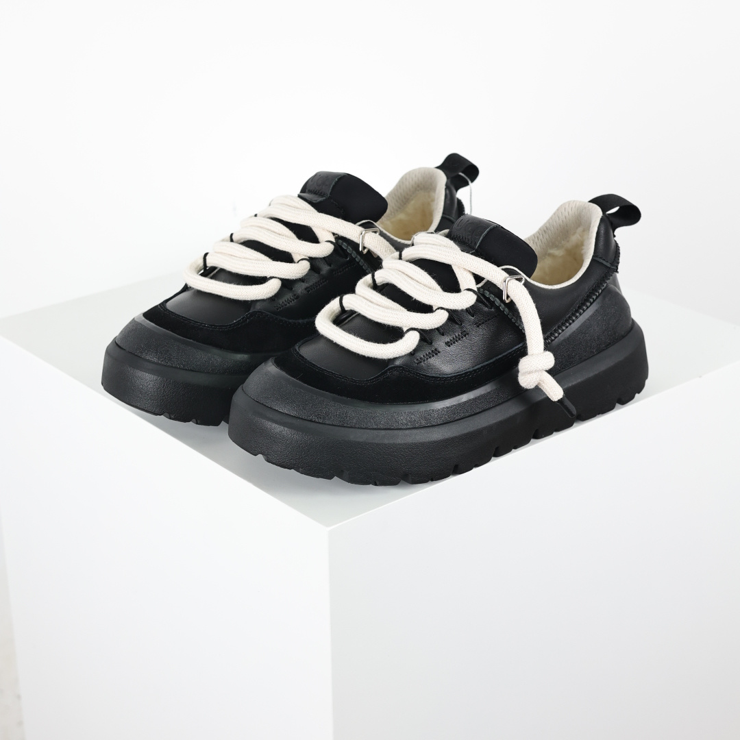 X1 全网最齐 ugg 130个配色 市面顶级版本 UGG 25款 王一博二代系列 黑色4cm厚底