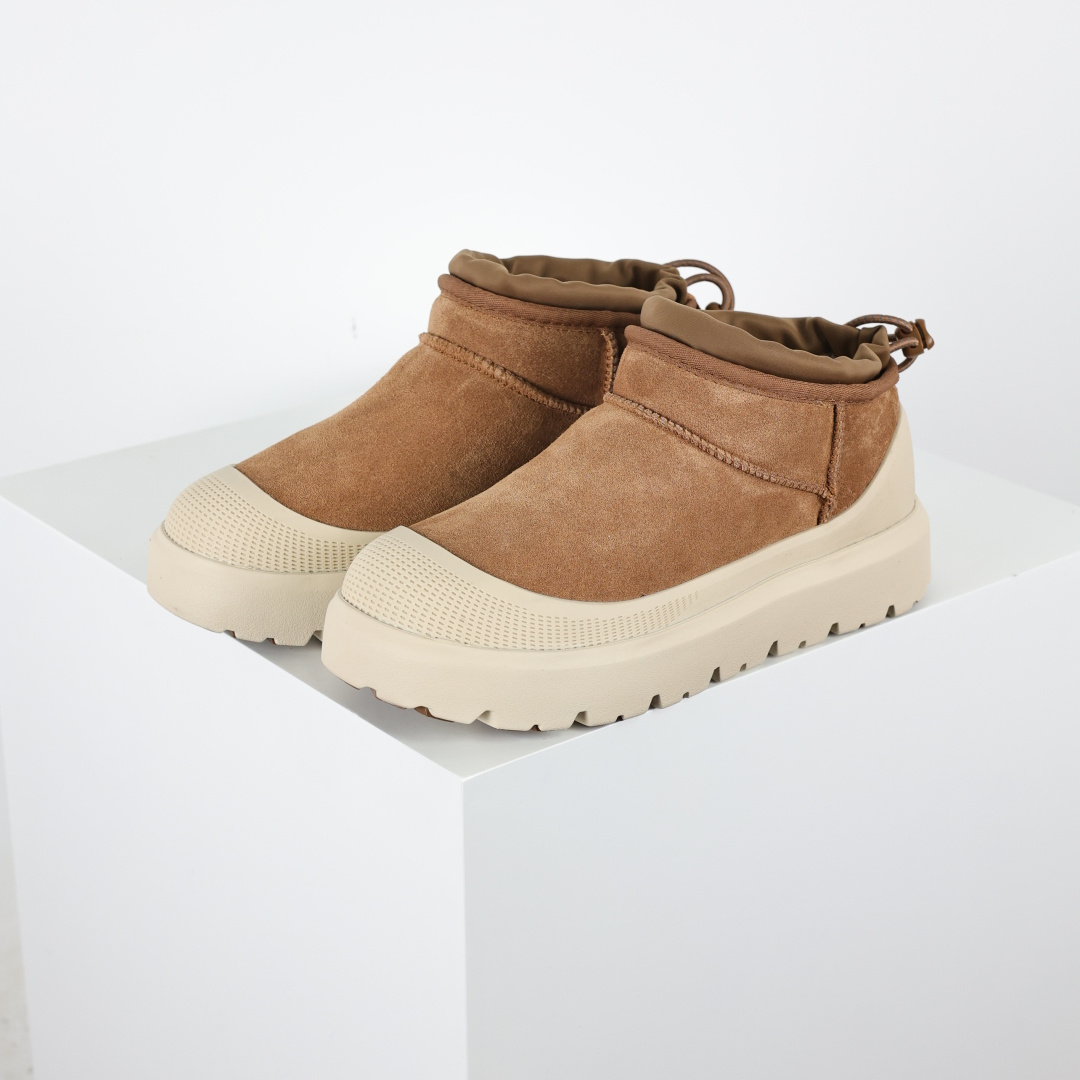 X1 全网最齐 ugg 130个配色 市面顶级版本 UGG 25款 王一博二代中筒系列 栗色4cm厚底
