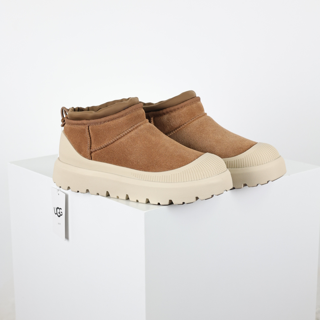 X1 全网最齐 ugg 130个配色 市面顶级版本 UGG 25款 王一博二代中筒系列 栗色4cm厚底