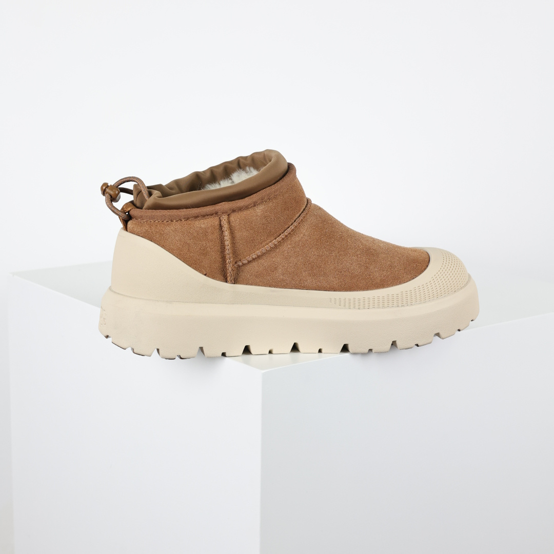 X1 全网最齐 ugg 130个配色 市面顶级版本 UGG 25款 王一博二代中筒系列 栗色4cm厚底