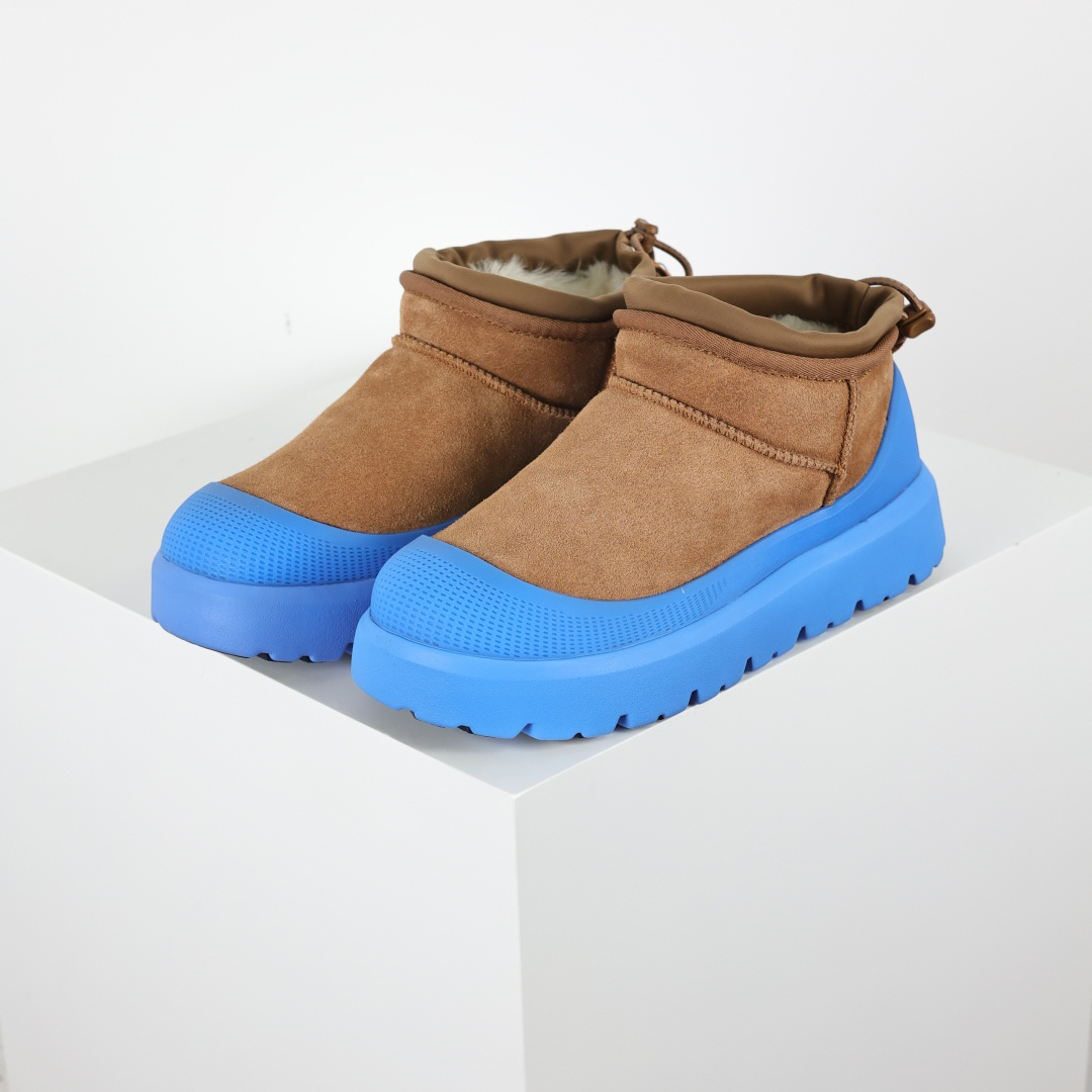 X1 全网最齐 ugg 130个配色 市面顶级版本 UGG 25款 王一博二代中筒系列 蓝色4cm厚底