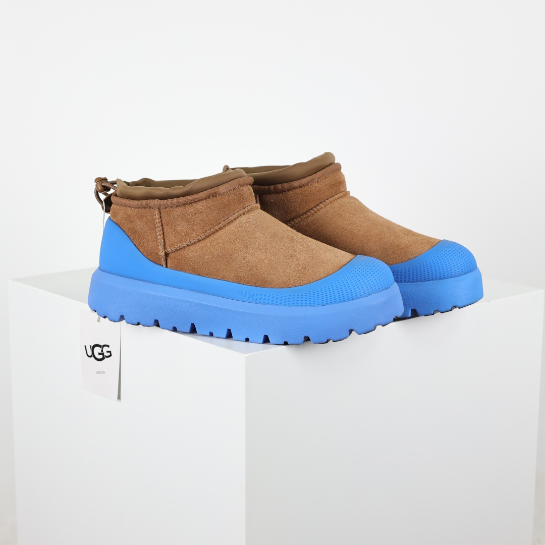 X1 全网最齐 ugg 130个配色 市面顶级版本 UGG 25款 王一博二代中筒系列 蓝色4cm厚底
