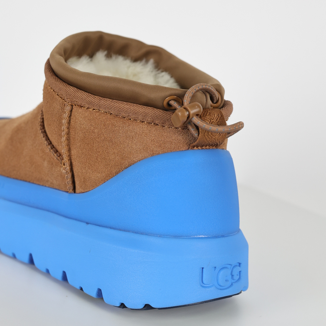 X1 全网最齐 ugg 130个配色 市面顶级版本 UGG 25款 王一博二代中筒系列 蓝色4cm厚底