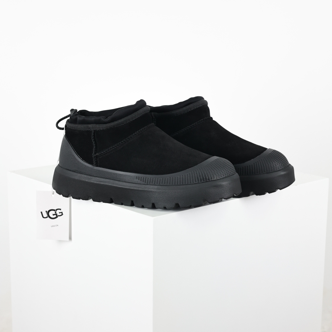X1 全网最齐 ugg 130个配色 市面顶级版本 UGG 25款 王一博二代中筒系列 黑色4cm厚底