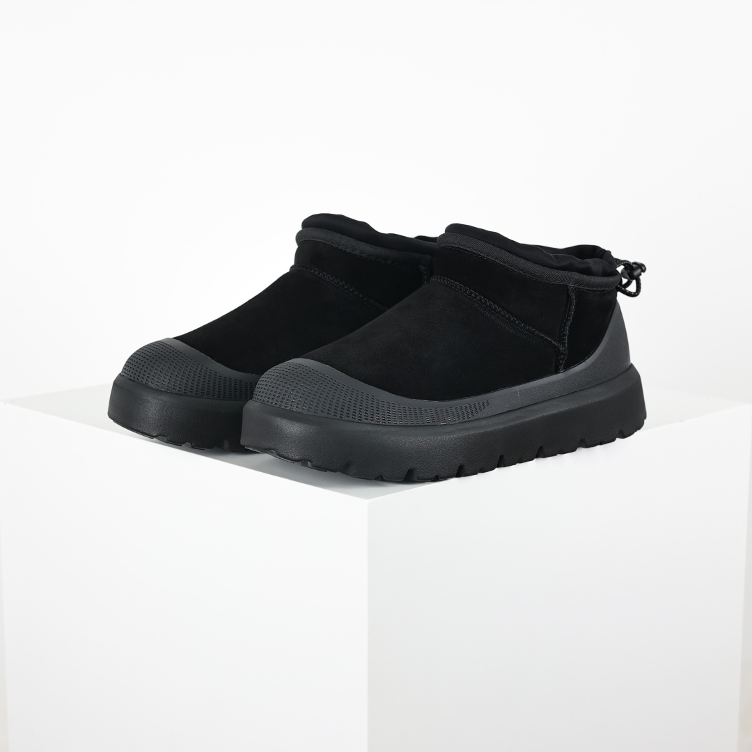 X1 全网最齐 ugg 130个配色 市面顶级版本 UGG 25款 王一博二代中筒系列 黑色4cm厚底