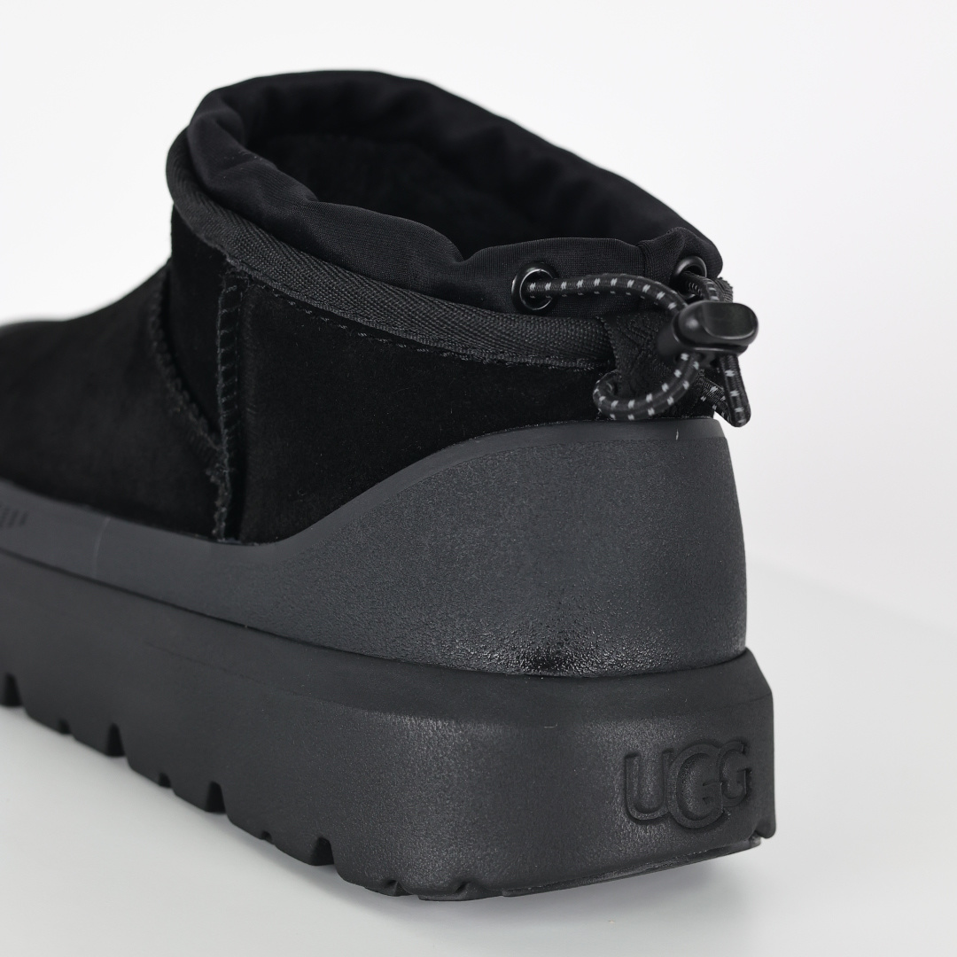 X1 全网最齐 ugg 130个配色 市面顶级版本 UGG 25款 王一博二代中筒系列 黑色4cm厚底