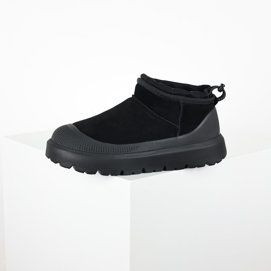 X1 全网最齐 ugg 130个配色 市面顶级版本 UGG 25款 王一博二代中筒系列 黑色4cm厚底