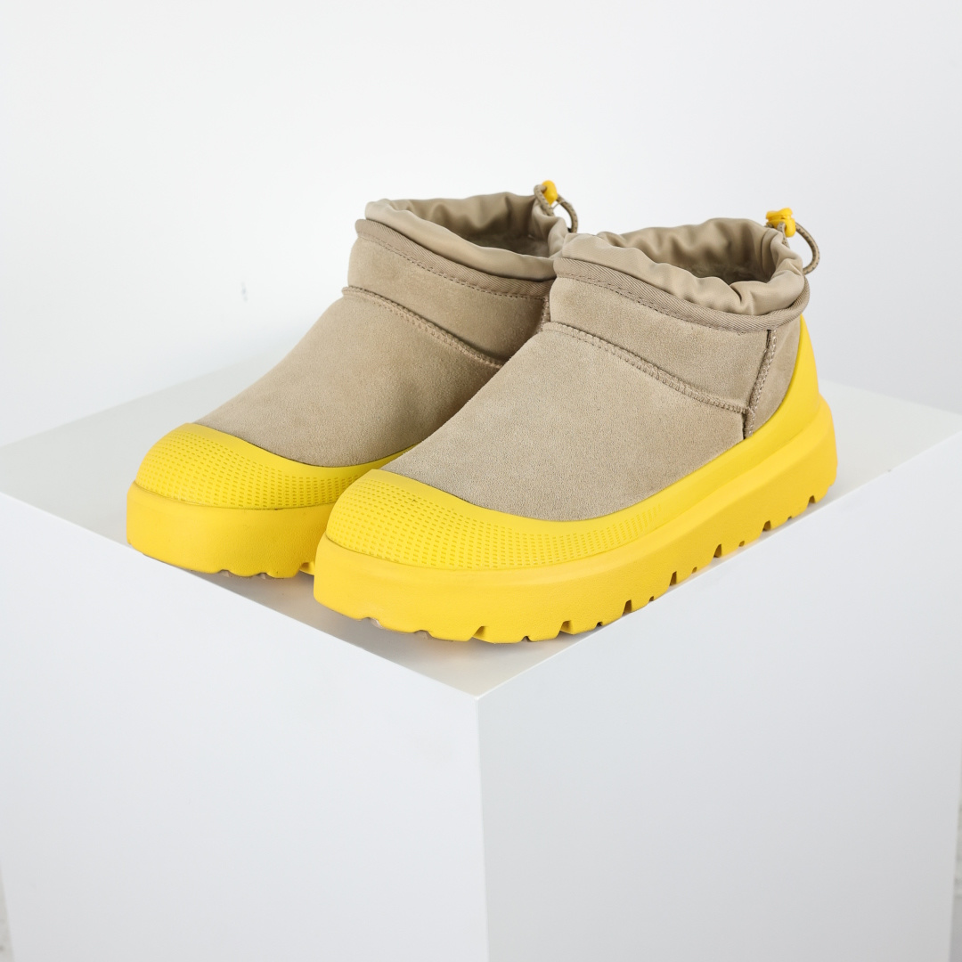 X1 全网最齐 ugg 130个配色 市面顶级版本 UGG 25款 王一博二代中筒系列 黄色4cm厚底