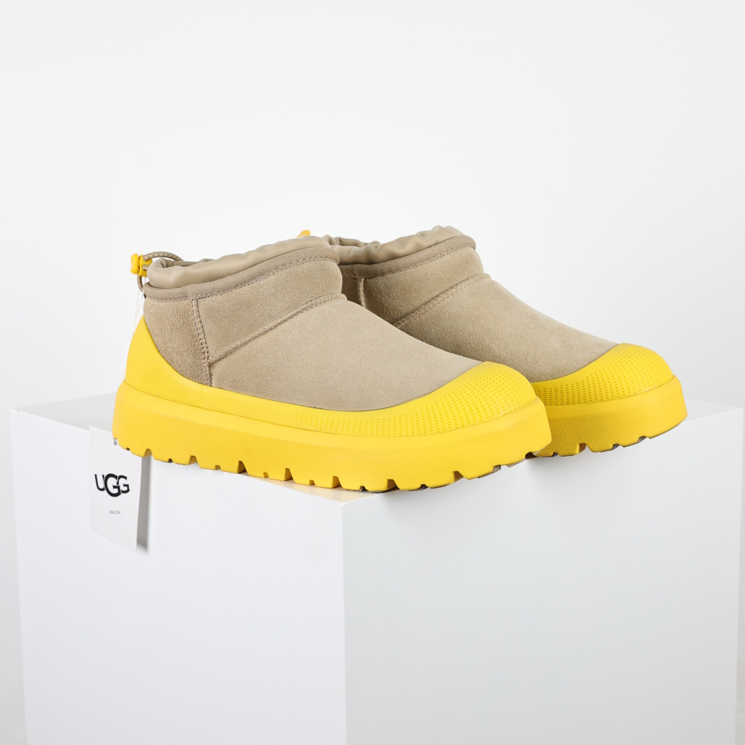 X1 全网最齐 ugg 130个配色 市面顶级版本 UGG 25款 王一博二代中筒系列 黄色4cm厚底