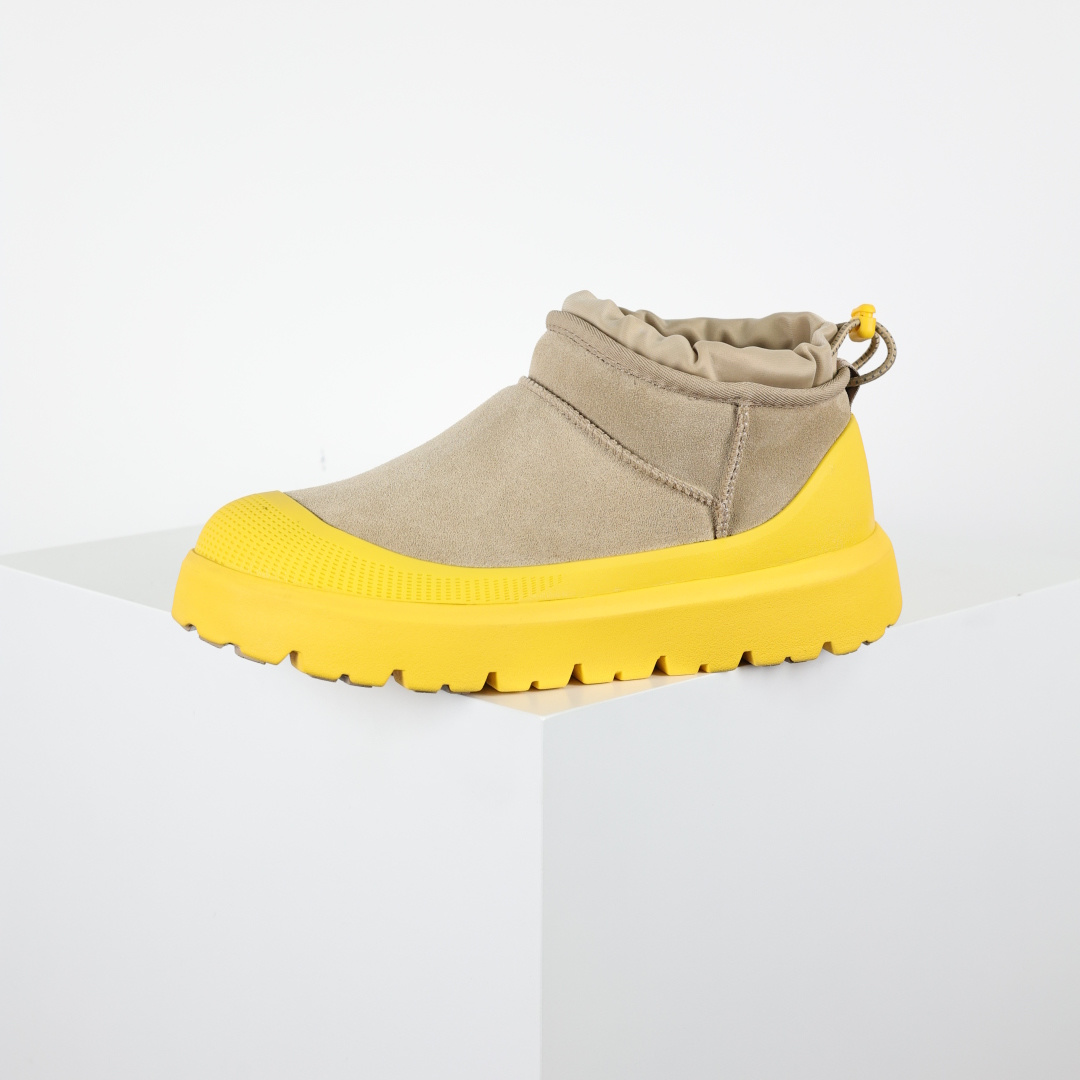 X1 全网最齐 ugg 130个配色 市面顶级版本 UGG 25款 王一博二代中筒系列 黄色4cm厚底