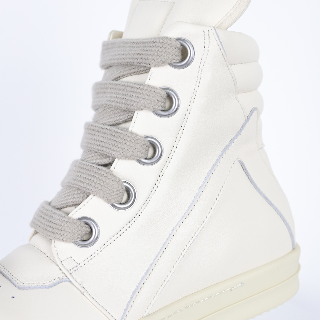 X1 RO欧文斯Rickowens 主线高帮 经典西瓜头款式“RO高帮倒三角纯白粗鞋带”-Top High Quatity Cheap Sneakers Fashion Clothing Clothes Bags handbags Shoes of all Brand wholesale With The best Quality And Beautiful Price from China Factory Chinese suppliers wholesaler seller X1 RO欧文斯Rickowens 主线高帮 经典西瓜头款式“RO高帮倒三角纯白粗鞋带”