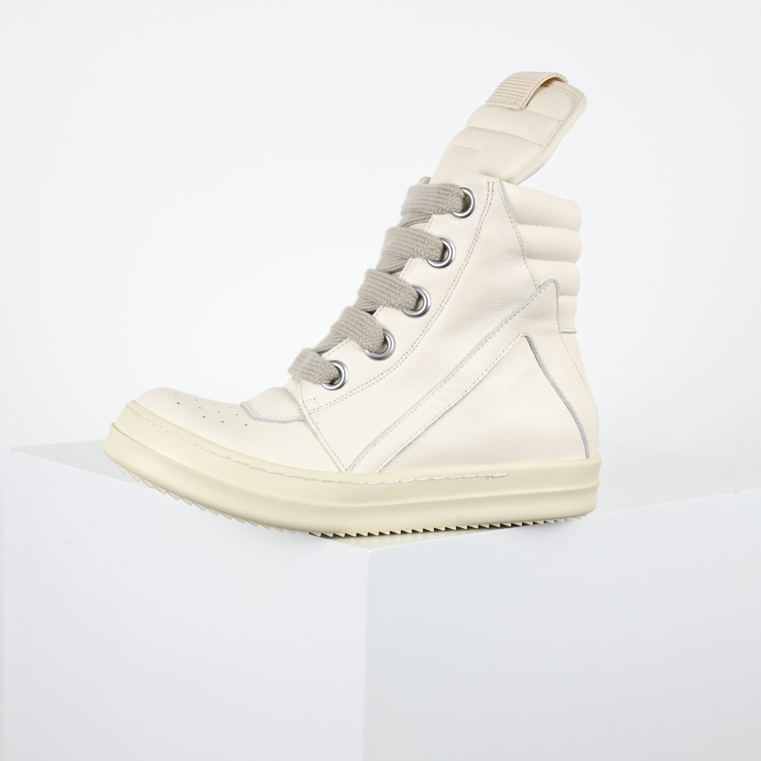 X1 RO欧文斯Rickowens 主线高帮 经典西瓜头款式“RO高帮倒三角纯白粗鞋带”-Top High Quatity Cheap Sneakers Fashion Clothing Clothes Bags handbags Shoes of all Brand wholesale With The best Quality And Beautiful Price from China Factory Chinese suppliers wholesaler seller X1 RO欧文斯Rickowens 主线高帮 经典西瓜头款式“RO高帮倒三角纯白粗鞋带”