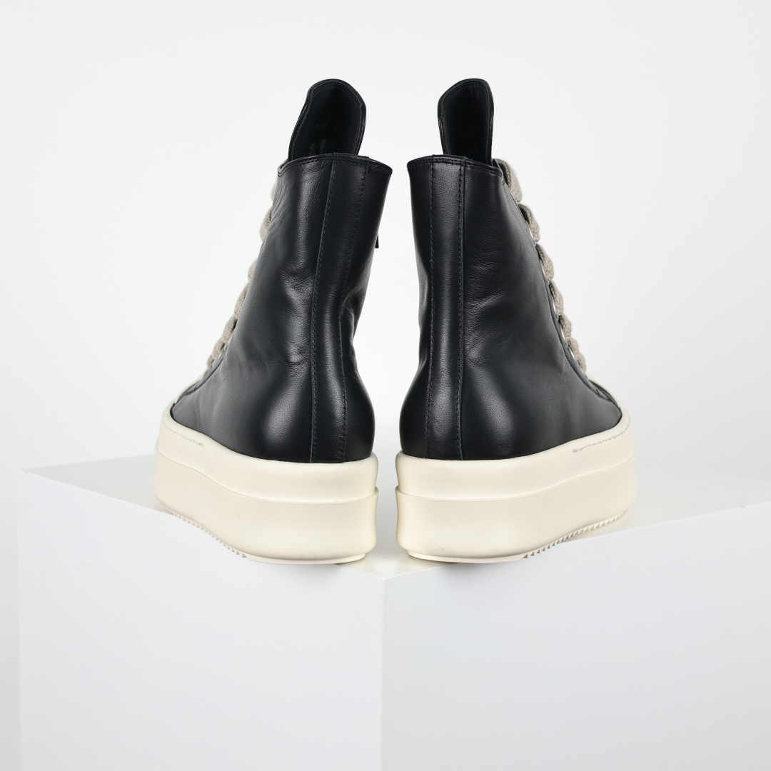 RO欧文斯Rickowens 主线高帮 经典西瓜头款式“RO西瓜头高帮黑皮厚底”-Top High Quatity Cheap Sneakers Fashion Clothing Clothes Bags handbags Shoes of all Brand wholesale With The best Quality And Beautiful Price from China Factory Chinese suppliers wholesaler seller RO欧文斯Rickowens 主线高帮 经典西瓜头款式“RO西瓜头高帮黑皮厚底”