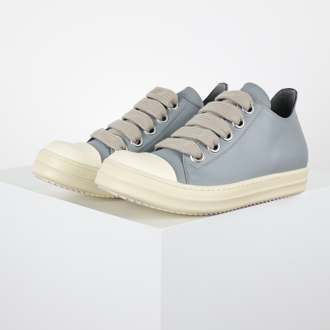 480 X1 Rick Owens Drkshdw 瑞克·欧文斯低帮皮面时尚运动板鞋 灰色粗鞋带西瓜头-Chinese UA Cheap High Quatity Brand Clothes Bags handbags Sneakers wholesale wholesaler seller from China Factory suppliers Fashion Clothing Shoes best Quality Beautiful Price 480 X1 Rick Owens Drkshdw 瑞克·欧文斯低帮皮面时尚运动板鞋 灰色粗鞋带西瓜头