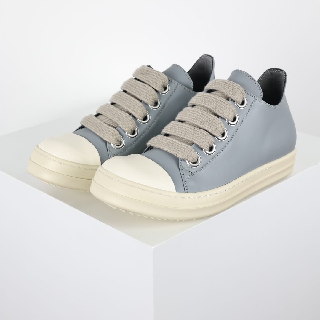 480 X1 Rick Owens Drkshdw 瑞克·欧文斯低帮皮面时尚运动板鞋 灰色粗鞋带西瓜头-Chinese UA Cheap High Quatity Brand Clothes Bags handbags Sneakers wholesale wholesaler seller from China Factory suppliers Fashion Clothing Shoes best Quality Beautiful Price 480 X1 Rick Owens Drkshdw 瑞克·欧文斯低帮皮面时尚运动板鞋 灰色粗鞋带西瓜头